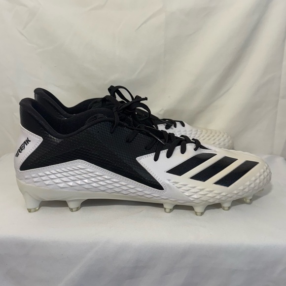 Adidas Freak x Carbon 3 Low Black White Stripe Football‎ Cleats Men's Sz-16 - Picture 4 of 9